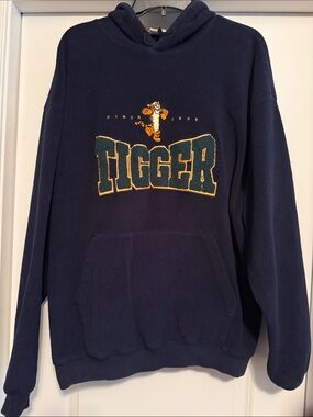 Disney Navy Fleece Jacket with Embroidered Tag